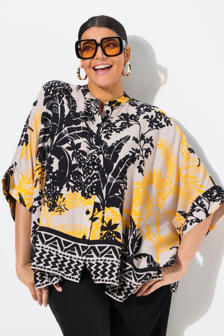 Plus size veliki brojevi Bluza 3/4 rukava šireg kroja za punije