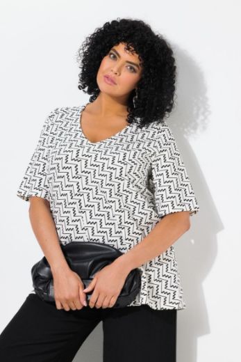 Plus size veliki brojevi Majica kratkih rukava V ovratnika za punije
