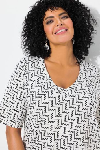 Plus size veliki brojevi Majica kratkih rukava V ovratnika za punije
