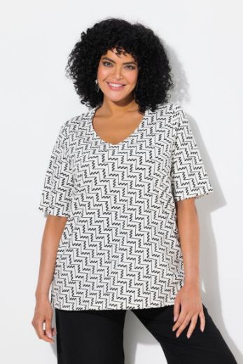 Plus size veliki brojevi Majica kratkih rukava V ovratnika za punije