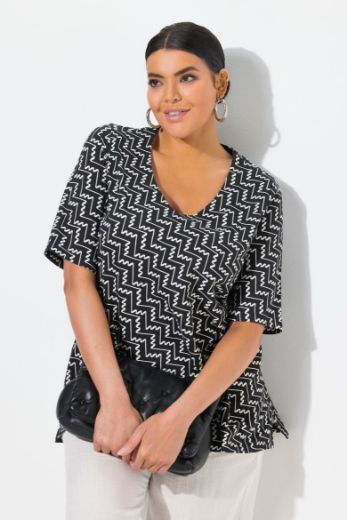 Plus size veliki brojevi Majica kratkih rukava V ovratnika za punije