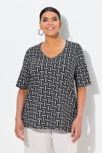 Plus size veliki brojevi Majica kratkih rukava V ovratnika za punije