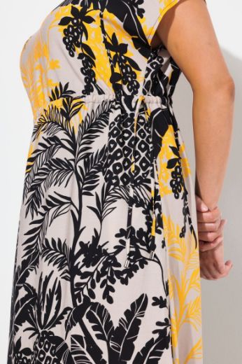 Plus size veliki brojevi Haljina maxi kratkih rukava za punije