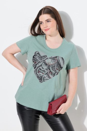 Plus size veliki brojevi Majica kratkih rukava okruglog ovratnika za punije