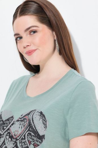 Plus size veliki brojevi Majica kratkih rukava okruglog ovratnika za punije