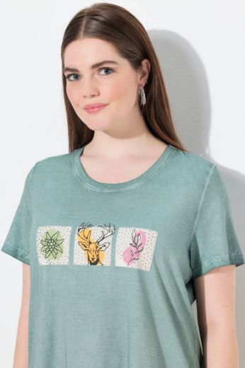 Plus size veliki brojevi Majica kratkih rukava okruglog ovratnika za punije