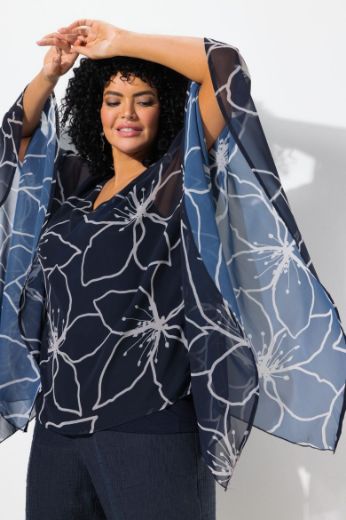 Plus size veliki brojevi Bluza od šifona šireg kroja za punije
