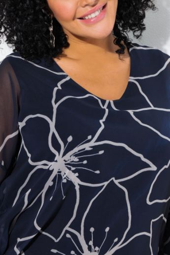 Plus size veliki brojevi Bluza od šifona šireg kroja za punije