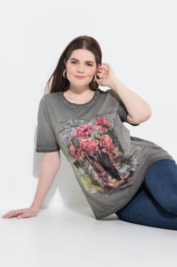 Plus size veliki brojevi Majica kratkih rukava okruglog ovratnika za punije