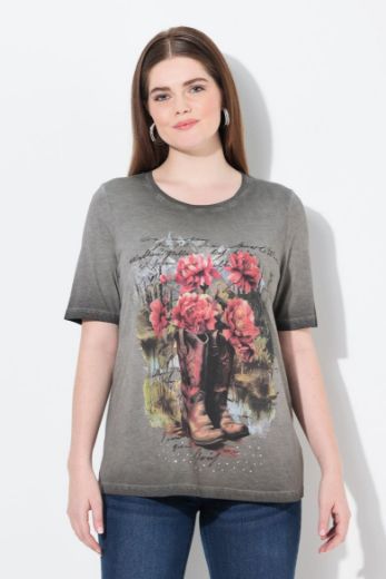 Plus size veliki brojevi Majica kratkih rukava okruglog ovratnika za punije