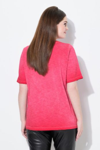 Plus size veliki brojevi Majica kratkih rukava V ovratnika za punije