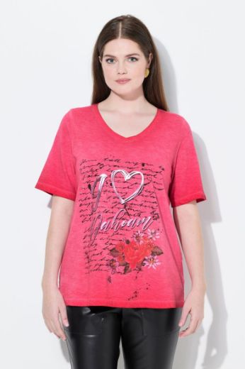 Plus size veliki brojevi Majica kratkih rukava V ovratnika za punije
