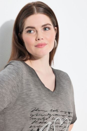 Plus size veliki brojevi Majica kratkih rukava V ovratnika za punije