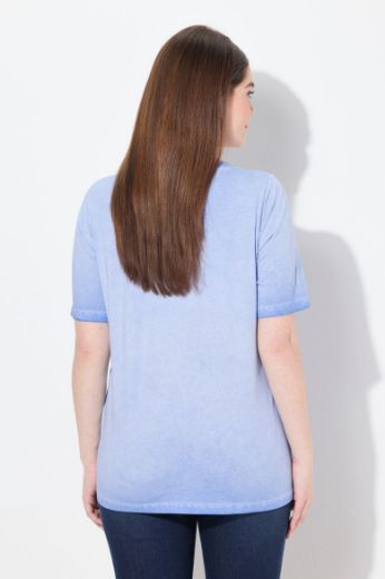 Plus size veliki brojevi Majica kratkih rukava V ovratnika za punije