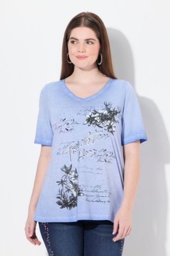Plus size veliki brojevi Majica kratkih rukava V ovratnika za punije