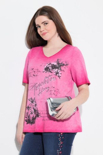 Plus size veliki brojevi Majica kratkih rukava V ovratnika za punije