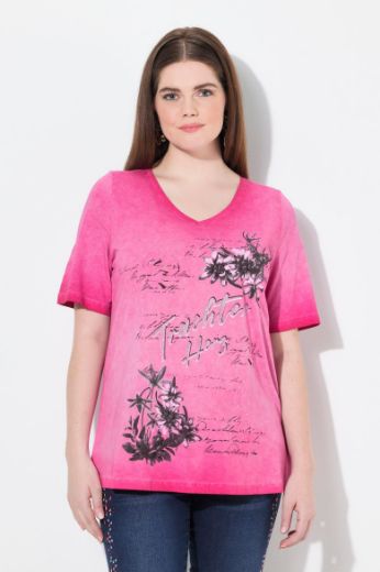 Plus size veliki brojevi Majica kratkih rukava V ovratnika za punije