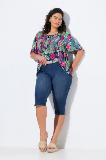 Plus size veliki brojevi Traperice Capri za punije