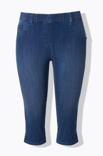 Plus size veliki brojevi Traperice Capri za punije