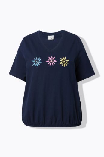 Plus size veliki brojevi Majica kratkih rukava V ovratnika za punije