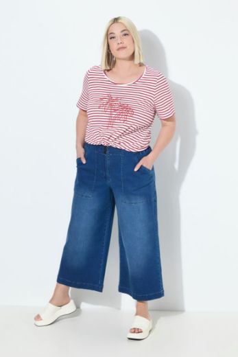 Plus size veliki brojevi Traperice širokih nogavica za punije