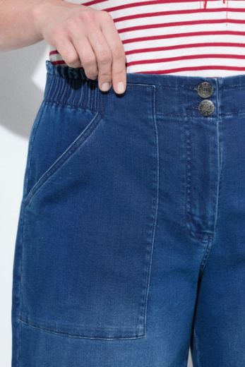 Plus size veliki brojevi Traperice širokih nogavica za punije