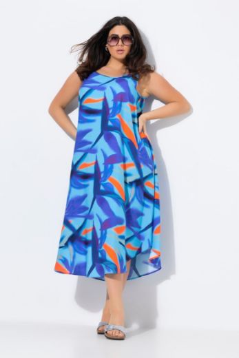 Plus size veliki brojevi Haljina midi bez rukava za punije