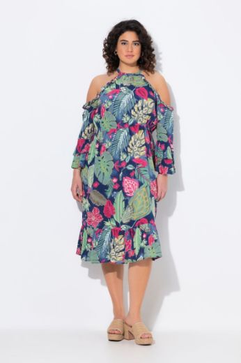 Plus size veliki brojevi Haljina spuštenih ramena A kroja za punije
