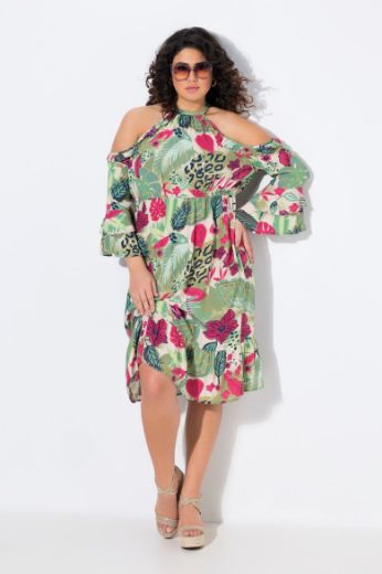 Plus size veliki brojevi Haljina spuštenih ramena A kroja za punije