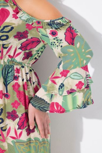 Plus size veliki brojevi Haljina spuštenih ramena A kroja za punije