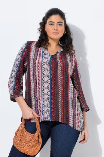 Plus size veliki brojevi Tunika na kopčanje za punije