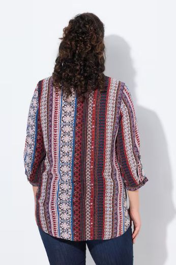 Plus size veliki brojevi Tunika na kopčanje za punije
