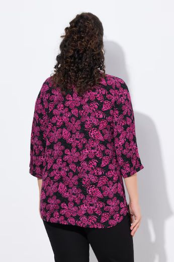Plus size veliki brojevi Tunika na kopčanje za punije