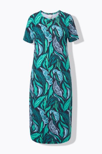 Plus size veliki brojevi Haljina maxi kratkih rukava okruglog ovratnika za punije