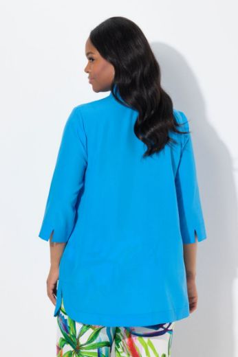 Plus size veliki brojevi Bluza s 3/4 rukavima V izreza za punije