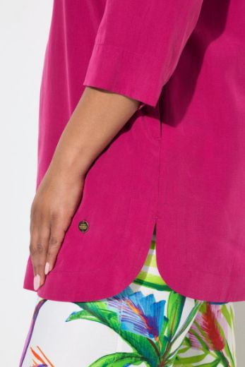 Plus size veliki brojevi Bluza s 3/4 rukavima V izreza za punije