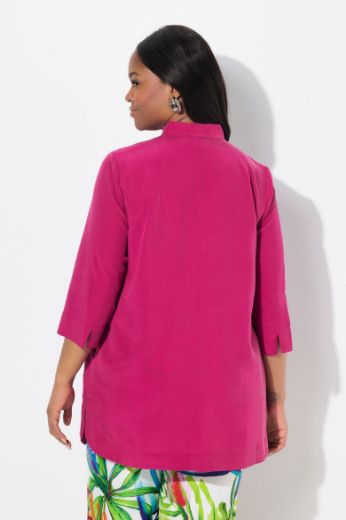Plus size veliki brojevi Bluza s 3/4 rukavima V izreza za punije