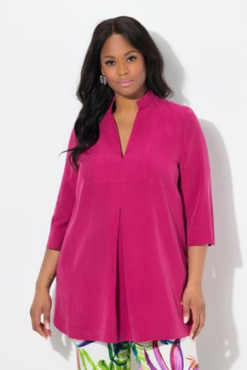 Plus size veliki brojevi Bluza s 3/4 rukavima V izreza za punije