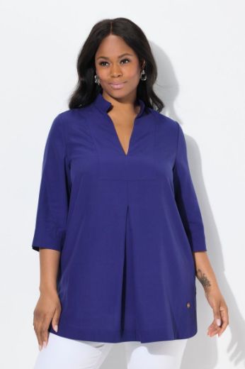 Plus size veliki brojevi Bluza s 3/4 rukavima V izreza za punije