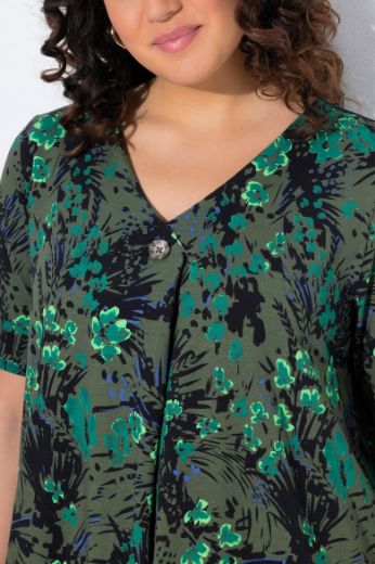 Plus size veliki brojevi Haljina kratkih rukava A kroja za punije