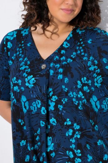 Plus size veliki brojevi Haljina kratkih rukava A kroja za punije