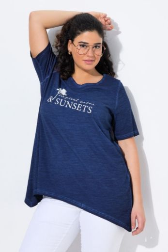 Plus size veliki brojevi Majica kratkih rukava V ovratnika za punije