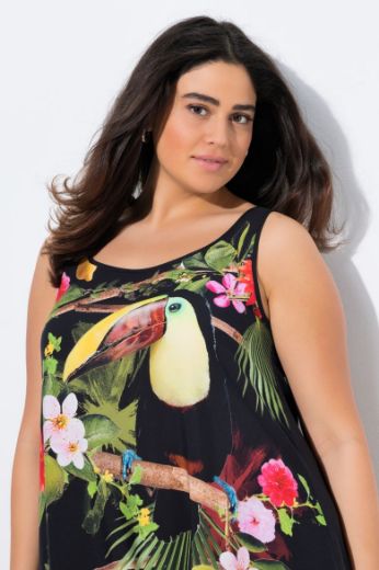 Plus size veliki brojevi Haljina midi bez rukava za punije