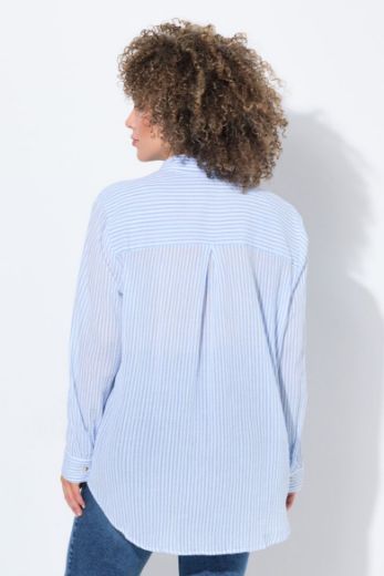 Plus size veliki brojevi Bluza dugih rukava na pruge za punije