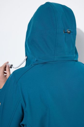 Plus size veliki brojevi Jakna vodoodbojna s odvojivom kapuljačom za punije