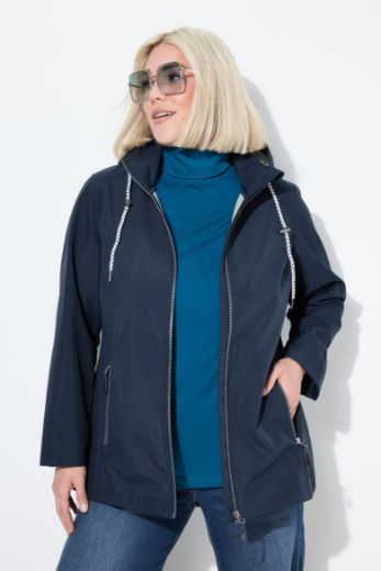 Plus size veliki brojevi Jakna vodoodbojna s odvojivom kapuljačom za punije