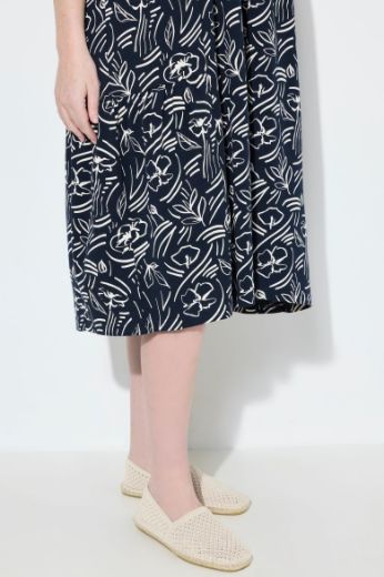 Plus size veliki brojevi Haljina midi kratkih rukava za punije