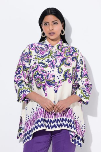 Plus size veliki brojevi Bluza 3/4 rukava šireg A kroja za punije