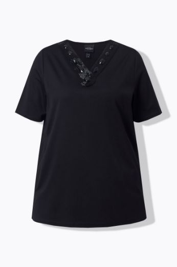 Plus size veliki brojevi Majica kratkih rukava V ovratnika za punije
