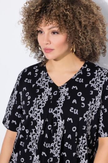 Plus size veliki brojevi Majica kratkih rukava V ovratnika za punije